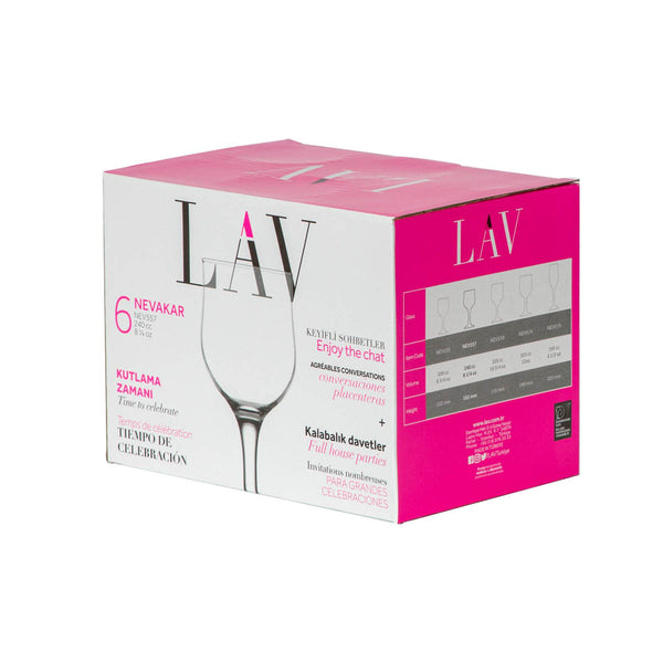 Nicola Spring 240ml Nevakar Wine Glasses - Pack Of Six