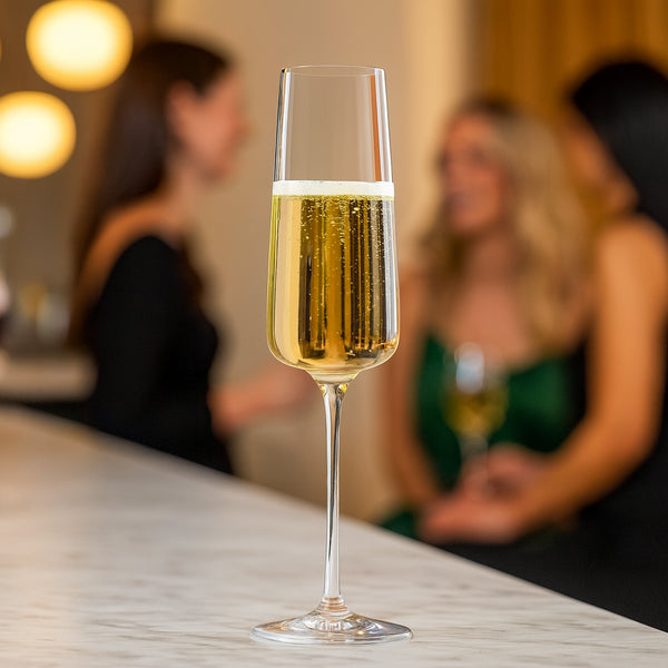 Nicola Spring 240ml Nexo Glass Champagne Flutes - Pack Of 6