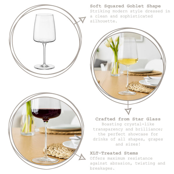 Nicola Spring 240ml Nexo Glass Champagne Flutes - Pack Of 6