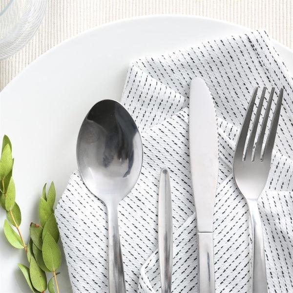 Nicola Spring 24pc Classic Stainless Steel Cutlery Set