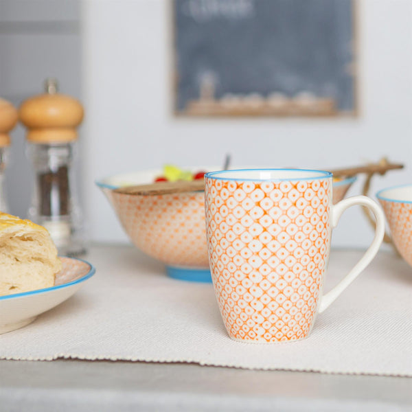 Nicola Spring 24pc Hand-Printed Floral Stoneware Dinner Set