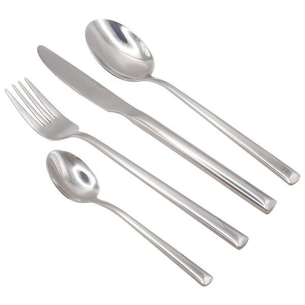 nicola spring 24pc Tondo Stainless Steel Cutlery Set - Pack of 6