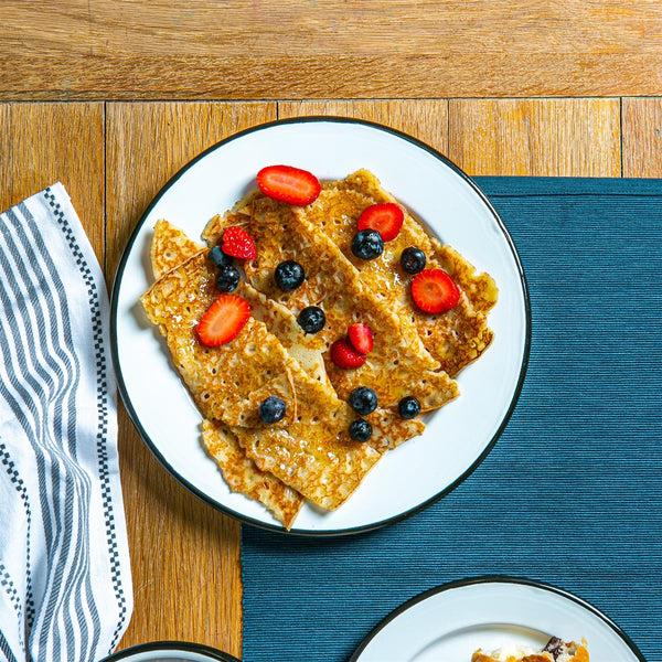 Nicola Spring 25.5cm Black/Grey White Enamel Dinner Plates - Pack Of Four