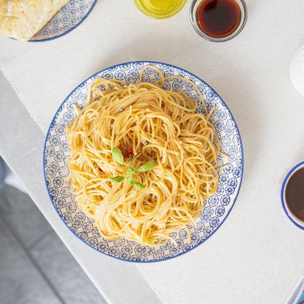 Nicola Spring 25.5cm Hand Printed Stoneware Dinner Plates - Pack Of Six