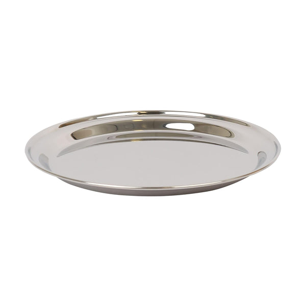 nicola spring 25.5cm Round Stainless Steel Serving Tray