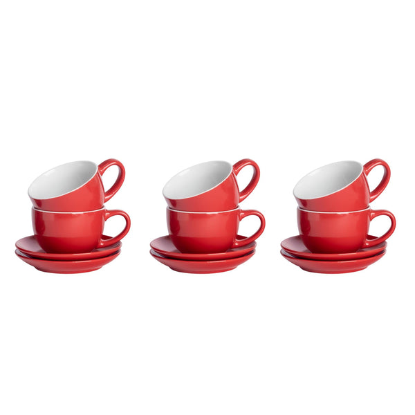 nicola spring 250ml Cappuccino Cups & Saucers - Set of Six