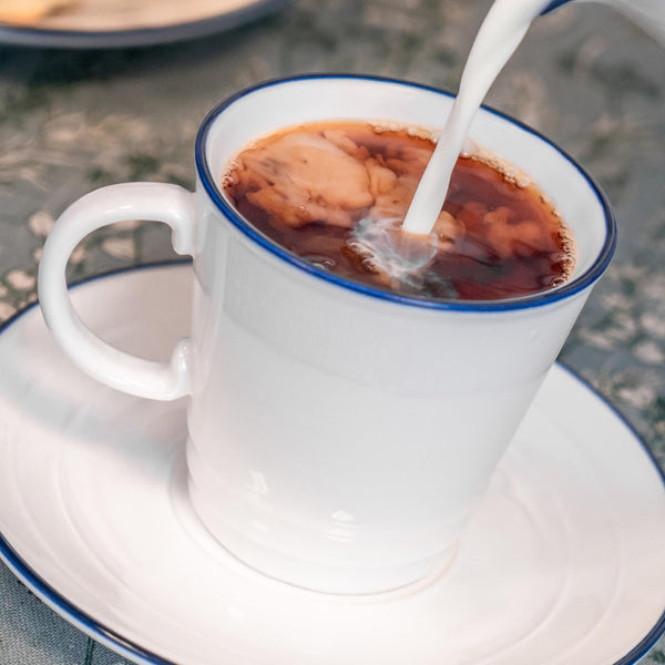 Nicola Spring 250ml Farmhouse White Porcelain Teacups - Pack Of Six