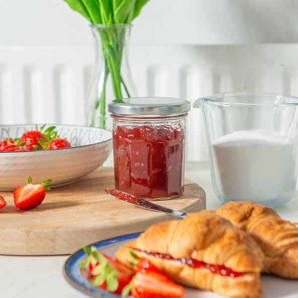 Nicola Spring 250ml Glass Jam Jars With Lids - Pack Of 6