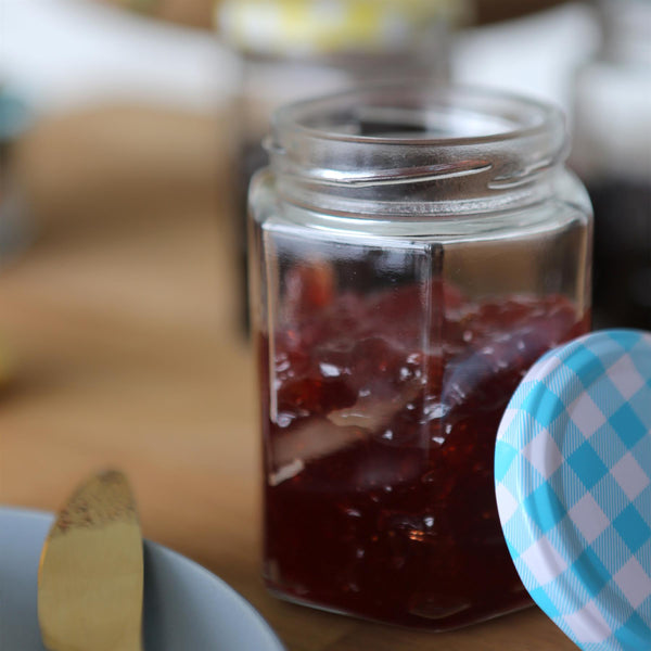 Nicola Spring 250ml Hexagonal Glass Jam Jars With Lids - Pack Of Six