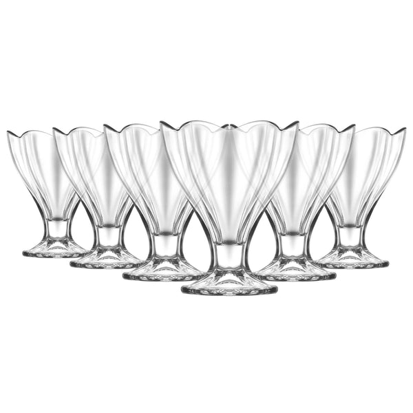 nicola spring 250ml Lily Glass Ice Cream Bowls - Pack of Six