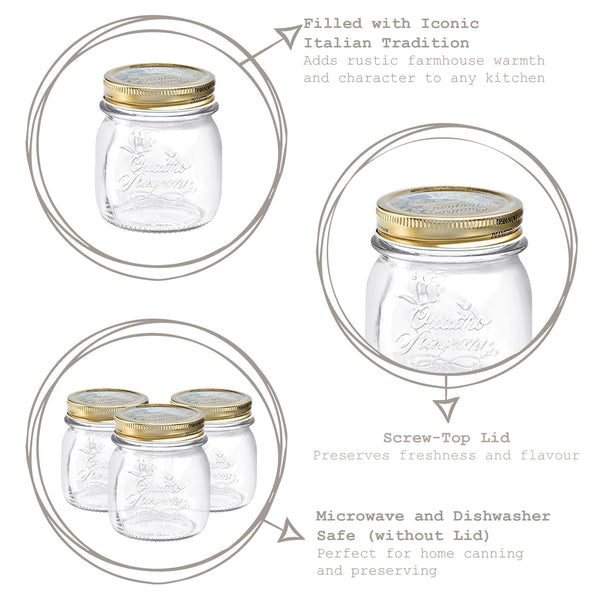Nicola Spring 250ml Quattro Stagioni Glass Storage Jar