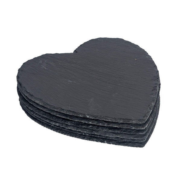 nicola spring 25cm Heart Slate Placemats - Pack of Six