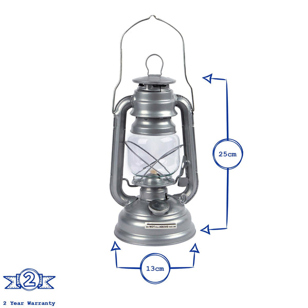 Nicola Spring 25cm Metal Paraffin Hurricane Lantern
