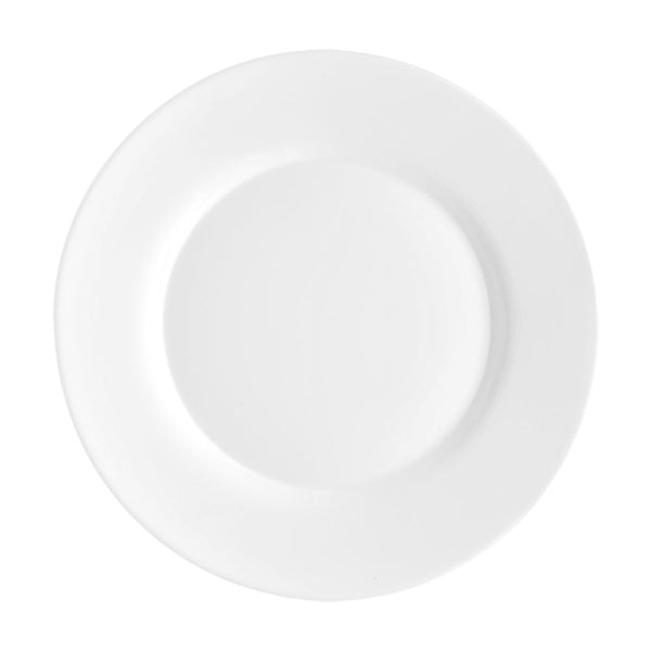 nicola spring 25cm White Toledo Glass Dinner Plates - Pack of Six