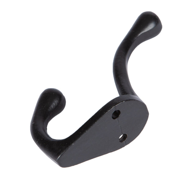 Nicola Spring 25mm X 80mm Black Narrow Hat & Coat Hook