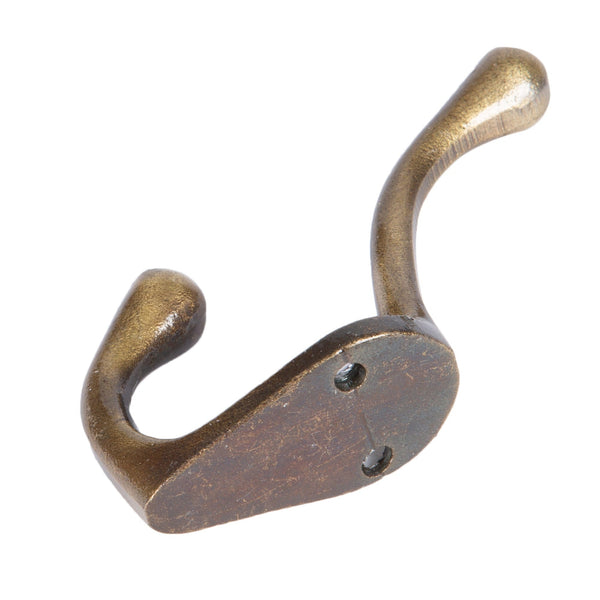 Nicola Spring 25mm X 80mm Brass Narrow Hat & Coat Hook
