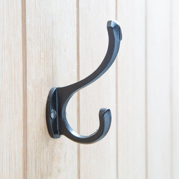 Nicola Spring 25mm X 85mm Black Bevelled End Hat & Coat Hook
