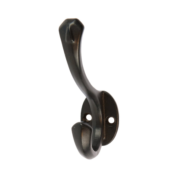 nicola spring 25mm x 85mm Black Bevelled End Hat & Coat Hook