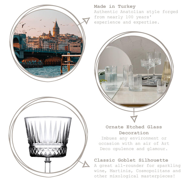 Nicola Spring 260ml Elysia Cocktail Glasses - Pack Of Four