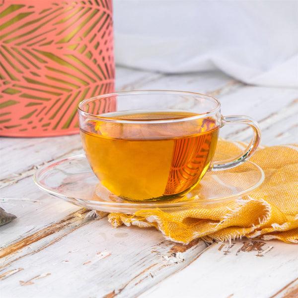 Nicola Spring 260ml Maximus Glass Cappuccino Cup & Saucer Set