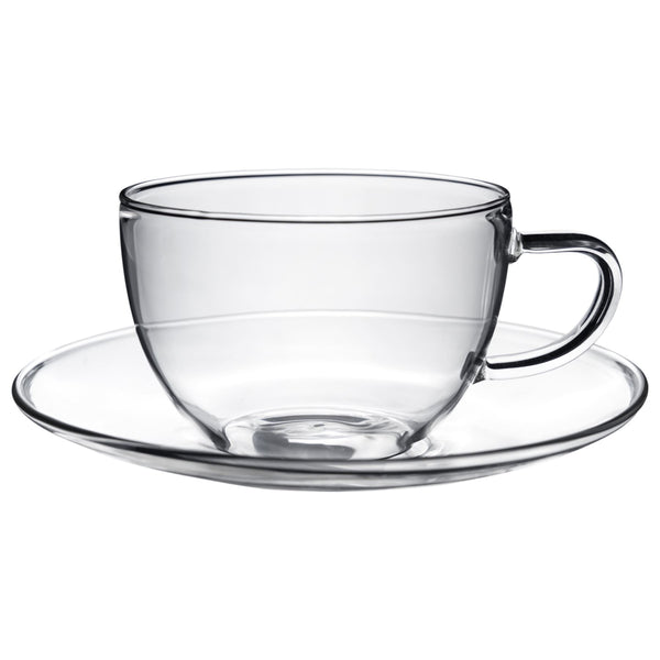 nicola spring 260ml Maximus Glass Cappuccino Cup & Saucer Set