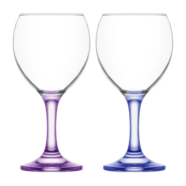 Nicola Spring 260ml Multicoloured Misket Red Wine Glasses - Pack Of Six