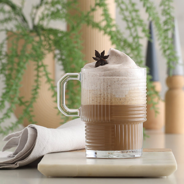 Nicola Spring 270ml Helen Stacking Glass Coffee Cups - Pack Of Six