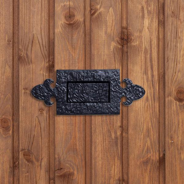 Nicola Spring 270mm X 105mm Black Fleur De Lis Letter Plate