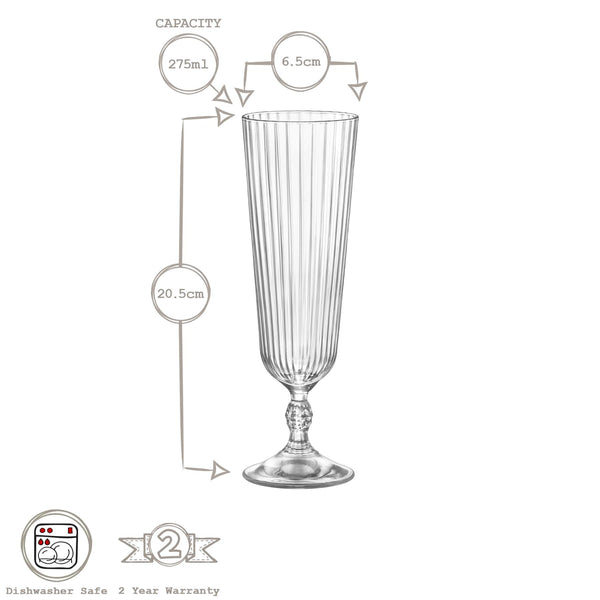 Nicola Spring 275ml America '20s Sling Cocktail Glasses - Pack Of 6