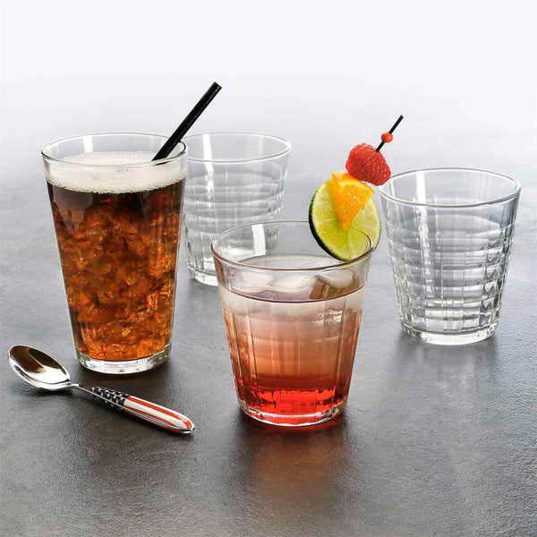 Nicola Spring 275ml Clear Prisme Tumbler Glasses - Pack Of Six