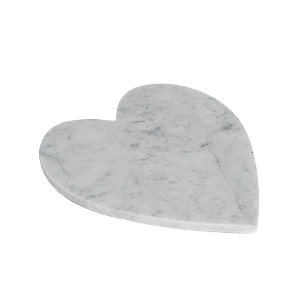 nicola spring 27cm x 25cm White Heart Marble Chopping Board