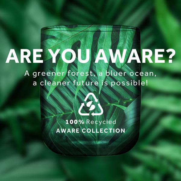 Nicola Spring 280ml Aware Tincan Recycled Glass Tumblers - Green - Pack Of Four