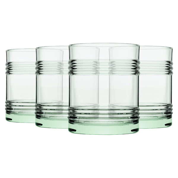 nicola spring 280ml Aware Tincan Recycled Glass Tumblers - Green - Pack of Four