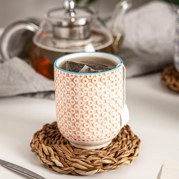 Nicola Spring 280ml Hand Printed Stoneware Tumblers - Pack Of Six