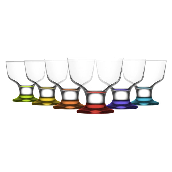 nicola spring 285ml Destina Multicolour Glass Ice Cream Bowls - Pack of Six