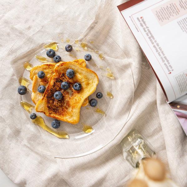 Nicola Spring 28cm Clear Lys Glass Dinner Plates - Pack Of Six