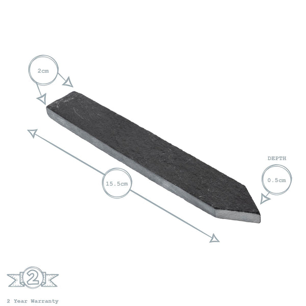 Nicola Spring 2cm X 15.5cm Slate Plant Markers - Pack Of Six