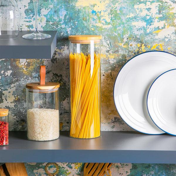 Nicola Spring 2L Scandi Storage Jar With Wooden Lid