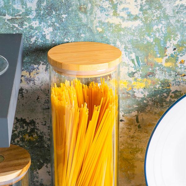 Nicola Spring 2L Scandi Storage Jar With Wooden Lid