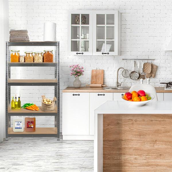 Nicola Spring 2pc 5-Tier Steel Garage Shelving Units Set - 75 X 30 X 150cm - Galvanised