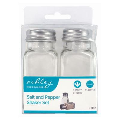 nicola spring 2pc Clear Glass Salt & Pepper Shaker Set