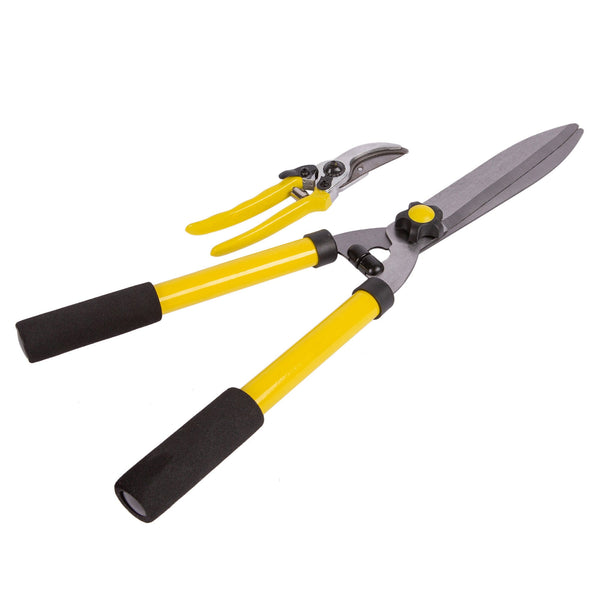 nicola spring 2pc Yellow Carbon Steel Hedge Shears & Secateurs Set