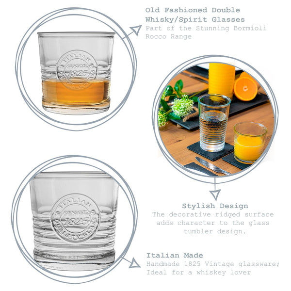 Nicola Spring 300ml Officina 1825 Double Whisky Glasses - Pack Of Six