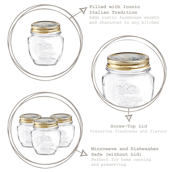 Nicola Spring 300ml Quattro Stagioni Amphora Glass Storage Jar