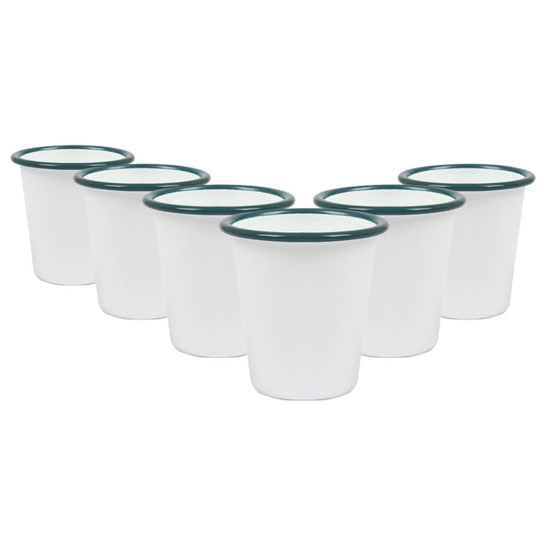 nicola spring 300ml White Enamel Tumblers - Pack of 6