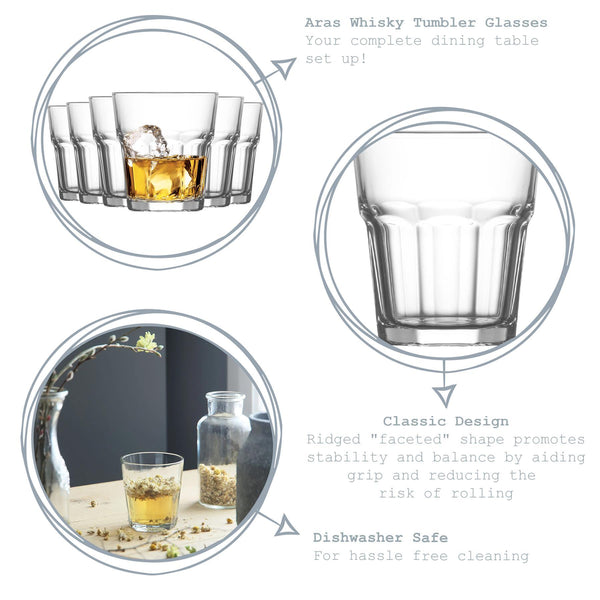 Nicola Spring 305ml Aras Whisky Glasses - Pack Of Six