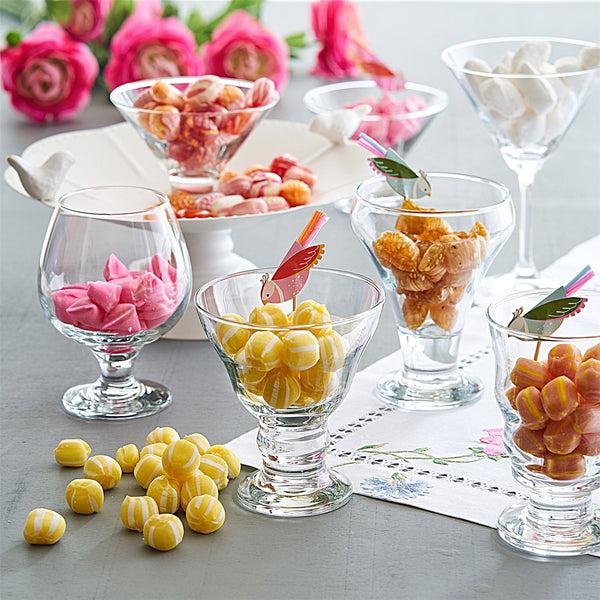 Nicola Spring 305ml Clear Frosty Glass Ice Cream Bowls - Pack Of Six