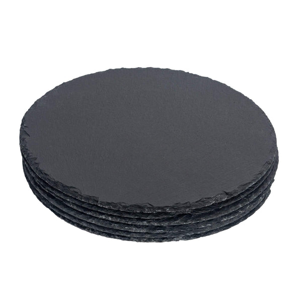 nicola spring 30cm Round Slate Placemats - Pack of Six