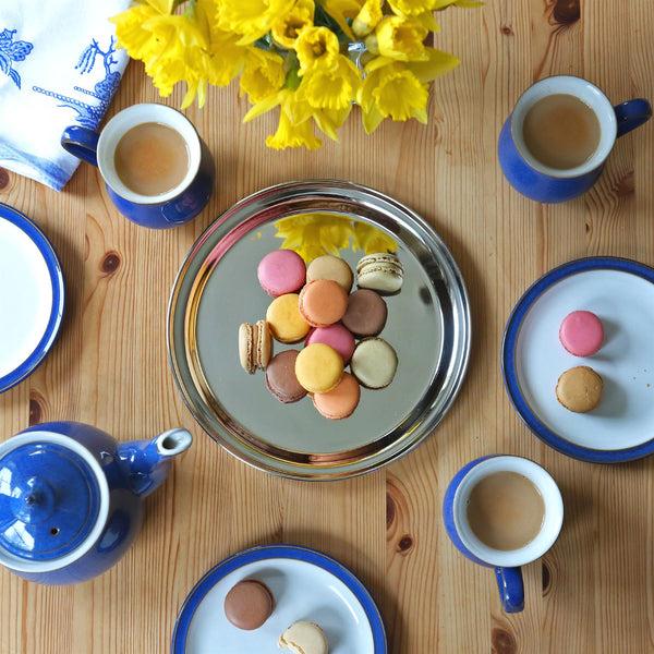 Nicola Spring 30cm Round Stainless Steel Serving Tray