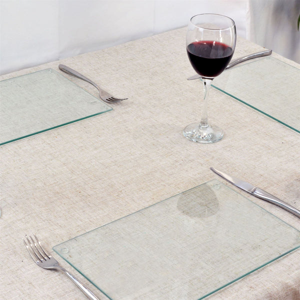 Nicola Spring 30cm X 20cm Glass Placemats - Pack Of Six
